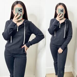 NWT Johnny Was Calme Washable Cotton Cashmere Sporty Half Zip Hoodie Sweater XS